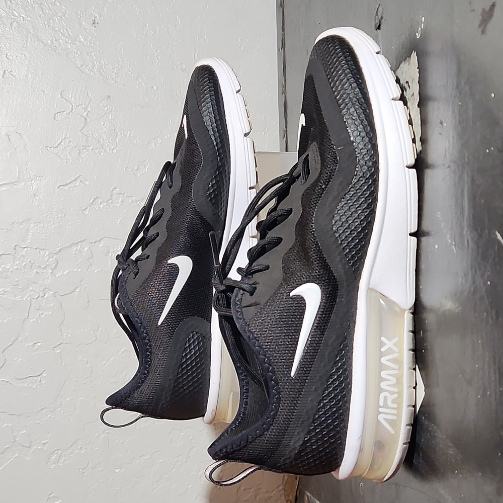 NIKE Air Max Sequent Running Sneakers Black Women's 8
